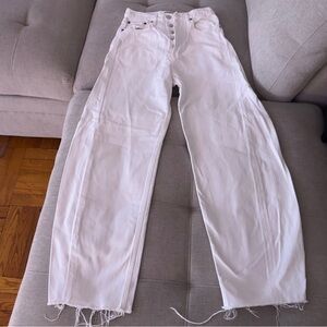 Agolde LUNA HIGH RISE PIECED TAPER Jeans - White